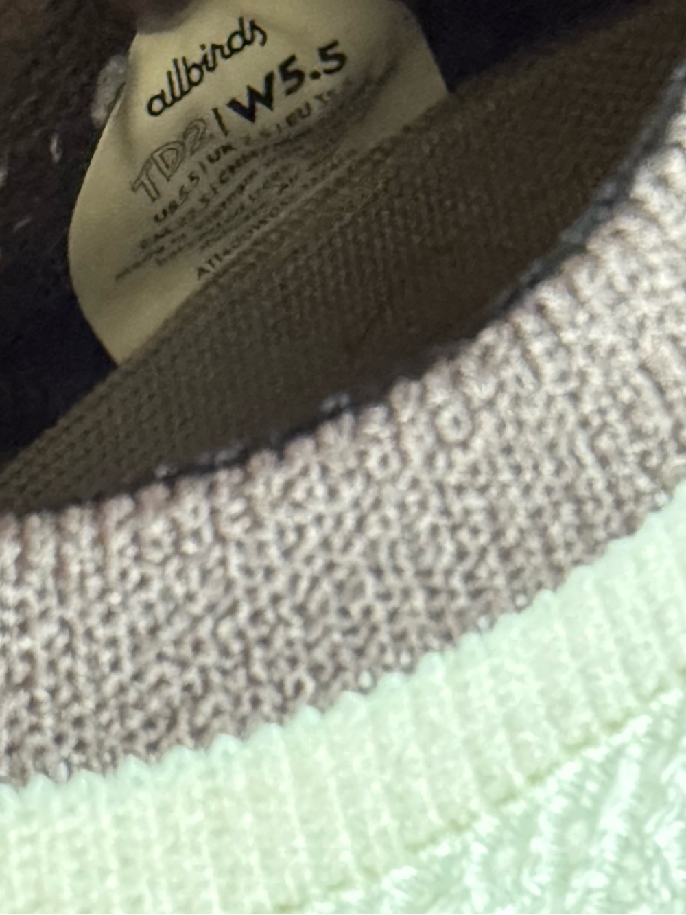 Allbirds Dasher Utility Cream and Brown Knit Sneakers Size 5.5 - Picture 6 of 6